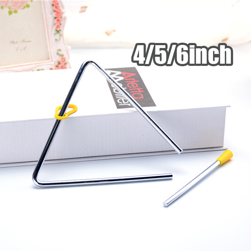 4/5/6 Inci Alat Musik Triangle Mainan Musik Triangle Triangle Bell Instrument Percussion Stainles St