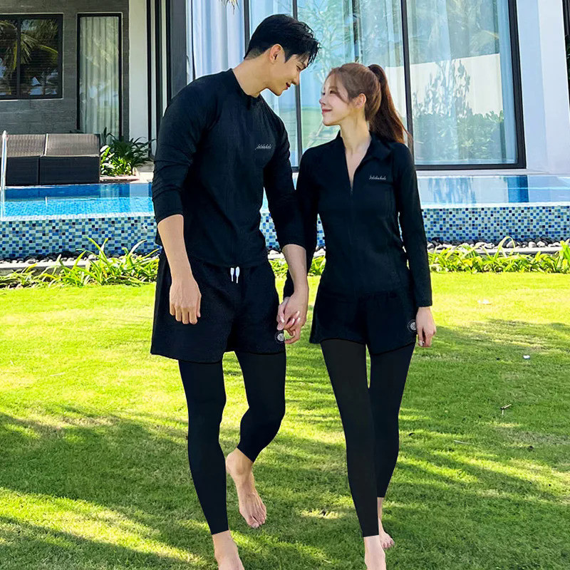 baju renang wanitaWisuwore Setelan Menyelam Pasangan Pakaian Renang Korea Untuk Pasangan Menyelam Pe