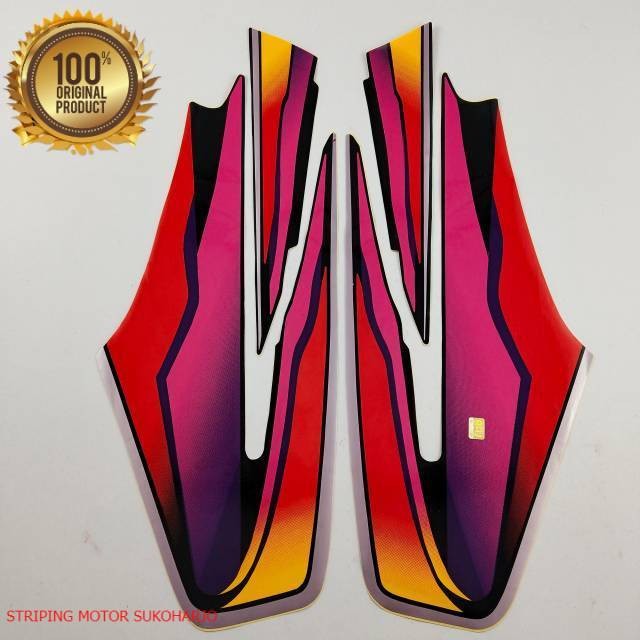 (ORI) striping list body stiker yamaha rx king 1999 merah full set kualitas original