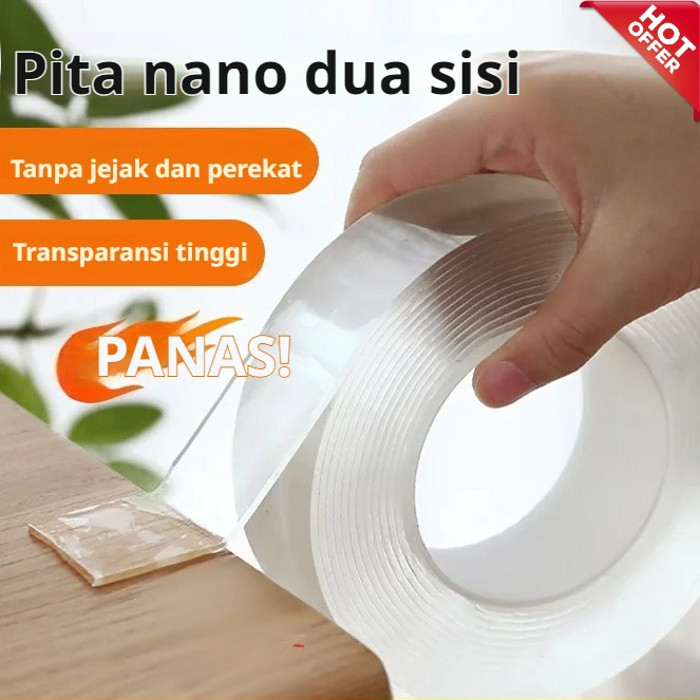 

⚡Barang spot+Kirim dalam 24 jam⚡Pita dua sisi nano tanpa jejak yang kuat Pita/Tanpa Jejak Selotip Akrilik Multifungsi Selotip Nano yang Lebih Tebal/Double Tape Super Isolasi Bening 2 sisi