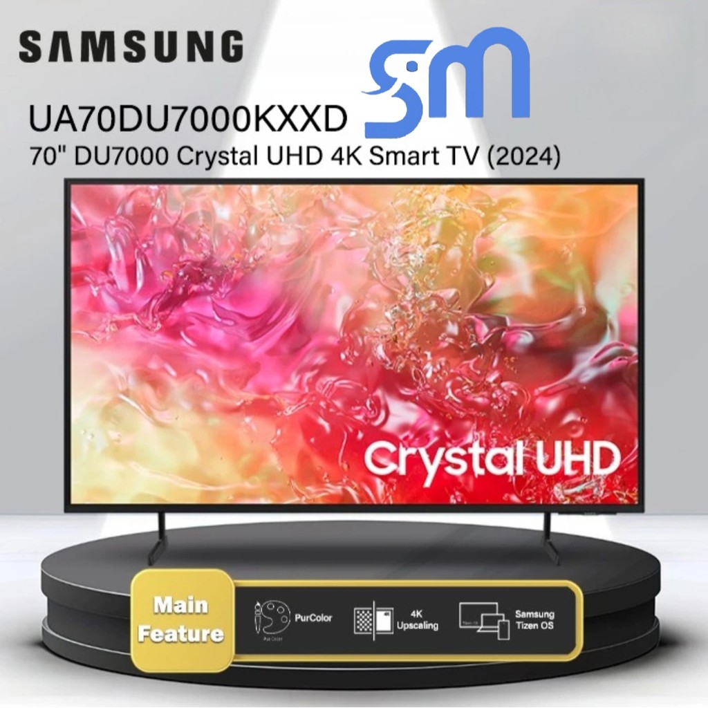 LED TV Samsung 70 inch UA70DU7000 Smart Tv 4K Crystal UHD 70DU7000