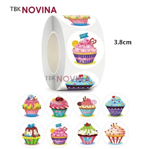

[KODE BIG 08 ] Stiker CUPCAKE Big / Label Segel Thank You BIG 3.8cm (10 pcs)