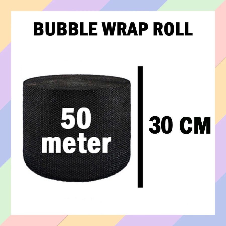 

[ PENGIRIMAN HEMAT ] BUBBLE WRAP PREMIUM SUPER TEBAL KUALITAS TERATAS 30 CM x 50 M HITAM / BENING MAKASSAR PLASTIK BUBBLE