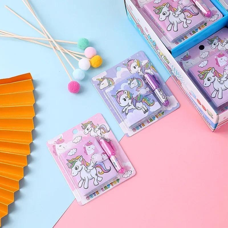 

Kawaii Unicorn Set 1 Notebook+1 Ballpoint Pen Writing Diary Book Kids Gift Stationery Student Rewarding School Office Supply