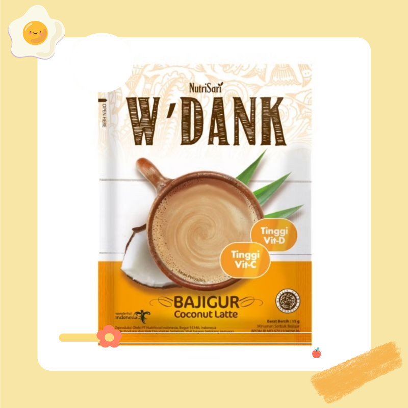 

Nutrisari W'DANK Bajigur 15gr - 1 Renceng isi 10 Sachet YERAH