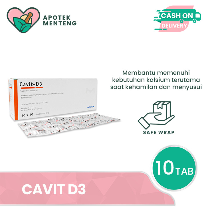 Cavit D3 Strip 10 Tablet - Suplemen Kebutuhan Kalsium