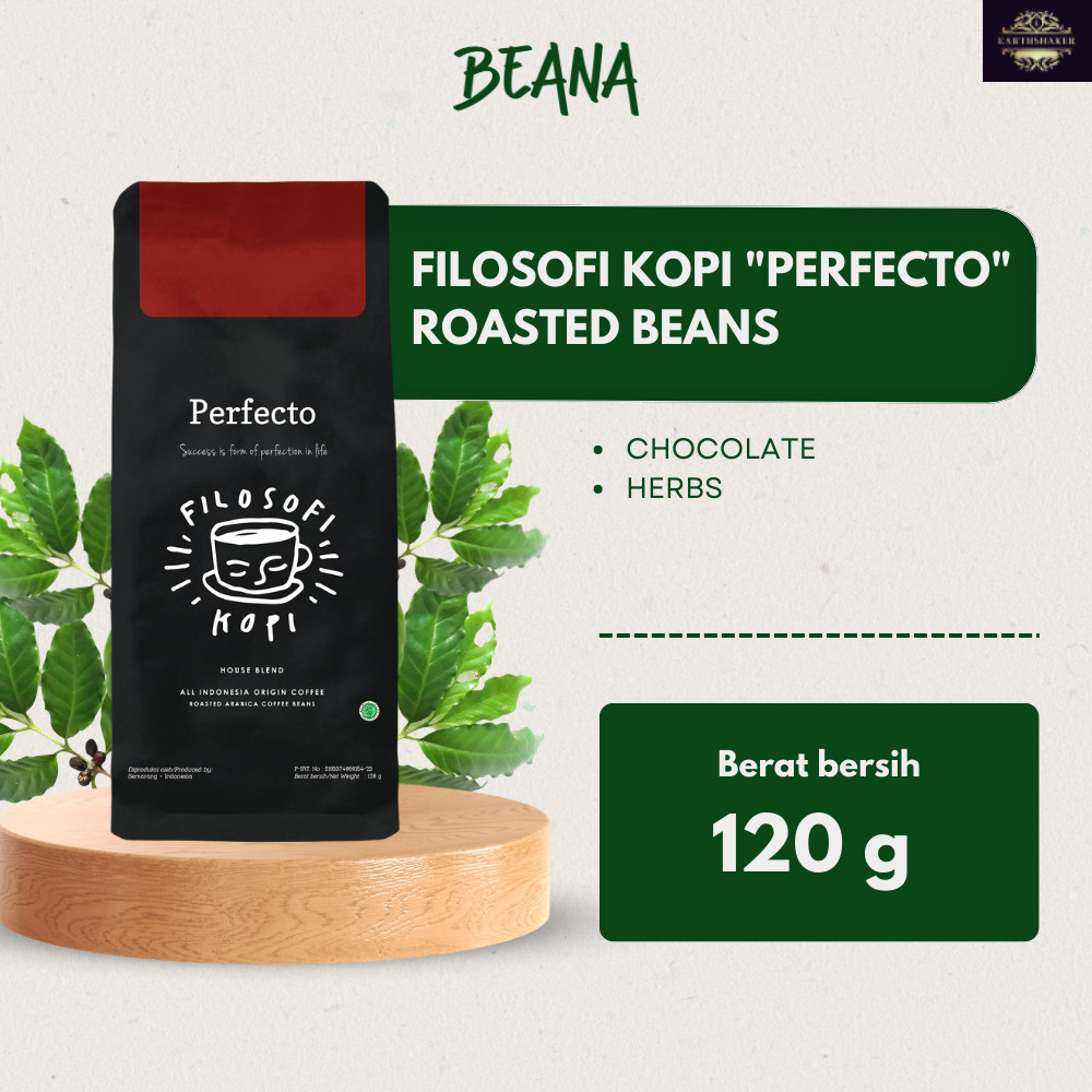 

Perfecto Arabica Coffee Roasted Beans| Filosofi Kopi Blend Arabica 120gr - Beana Roastery Semarang