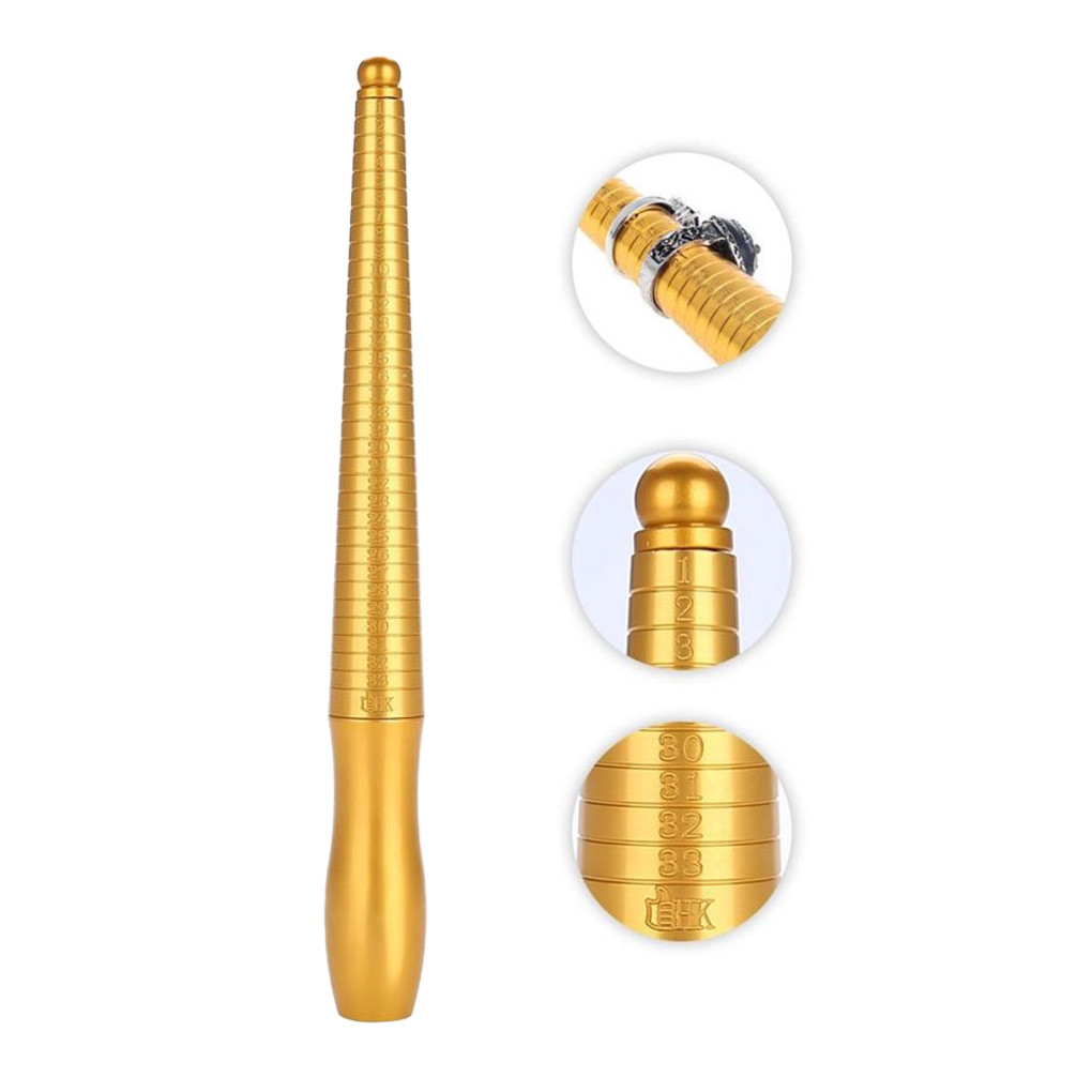 Alat Ukur Cincin kuningan pengukur cincin size tongkat cincin Alat ukur ukuran jari Untuk set alat p