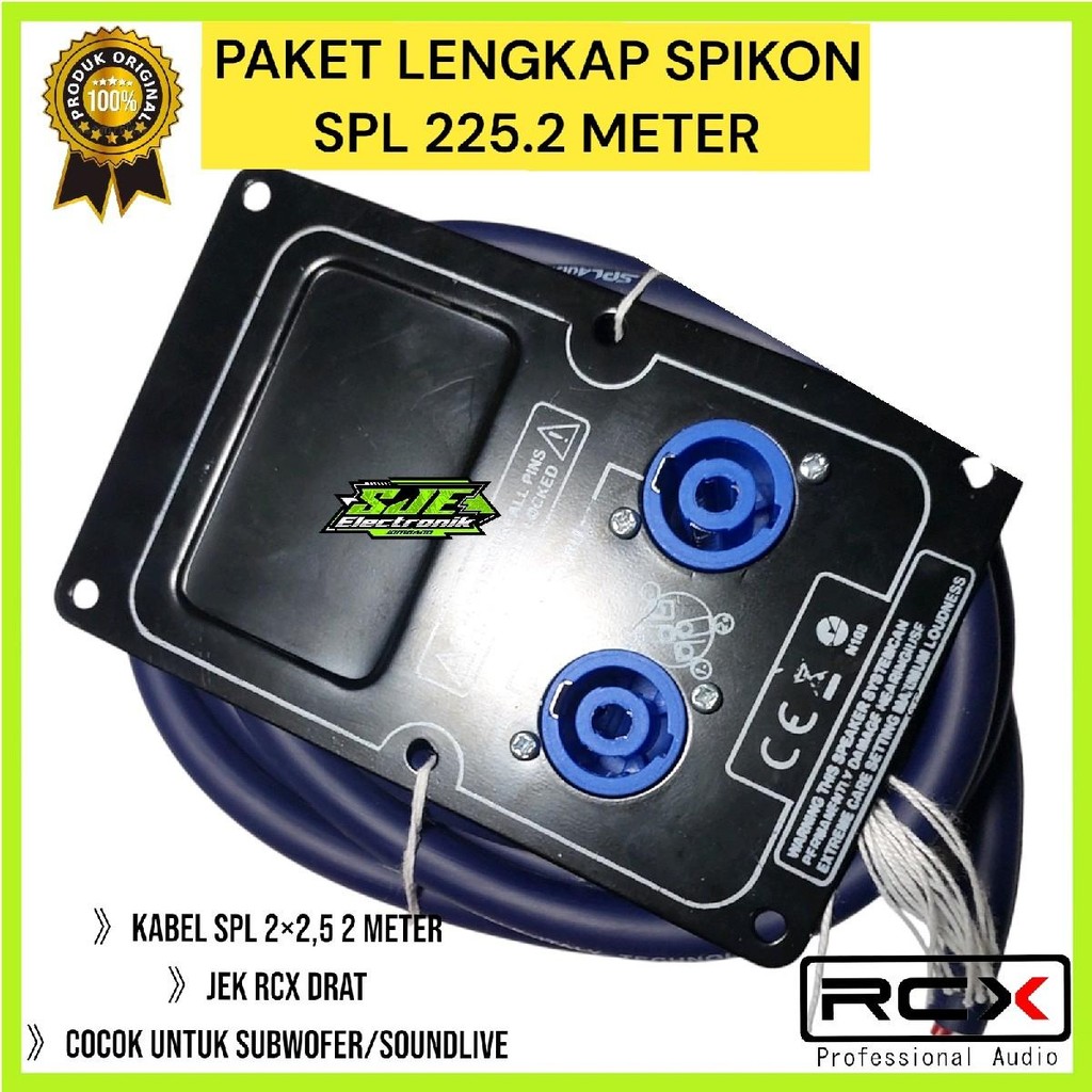 PAKET PLAT SPIKON KABEL SPL 225 /SOUNDLIVE /SUBWOFER Speaker Blue Subwoofer
