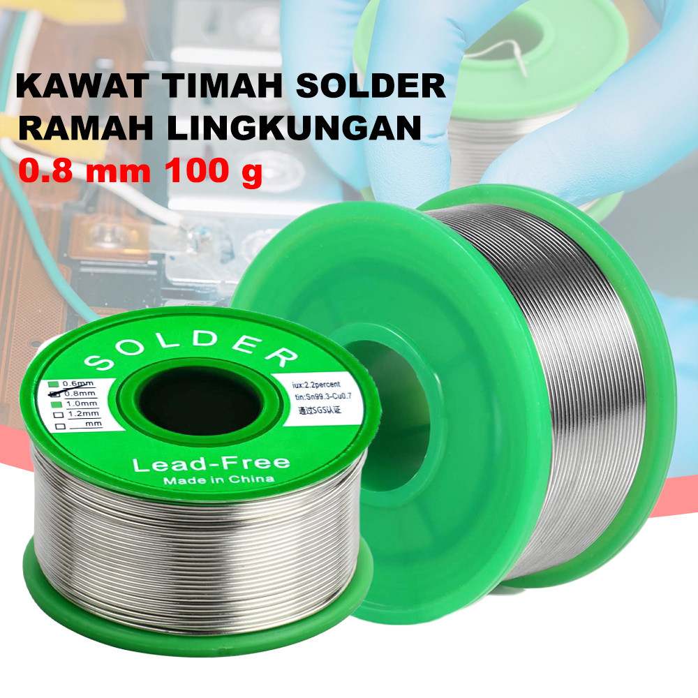 

- CHImposs Kawat Timah Solder Ramah Lingkungan High Purity Tin Wire 100g - WS114 -