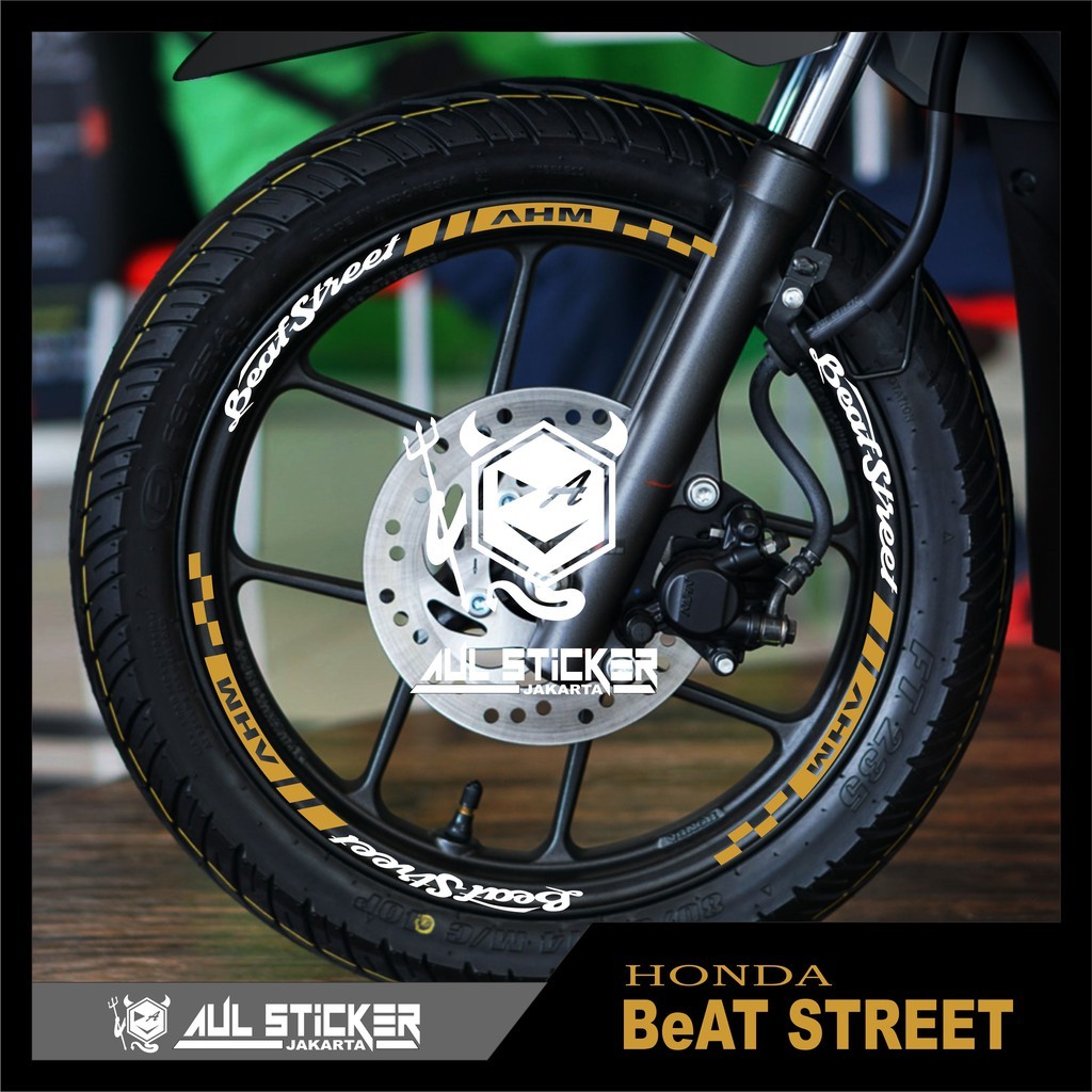 Sticker Velg ( K033 ) Beat Street Ring 14 Depan Belakang