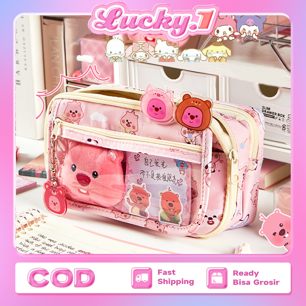

Kotak Pencil Anak/ Kotak Pensil Transparan Tempat Pensil Unik Pencil Case Lucu Korea Stationery Organizer Barang Aesthetic