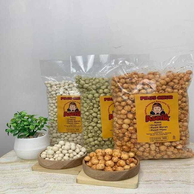 

PILUS CIKUR 1KG / TOPING BASO ACI / CAMILAN / PILUS ASLI / Pilus Kering Kriuk / Toping Seblak