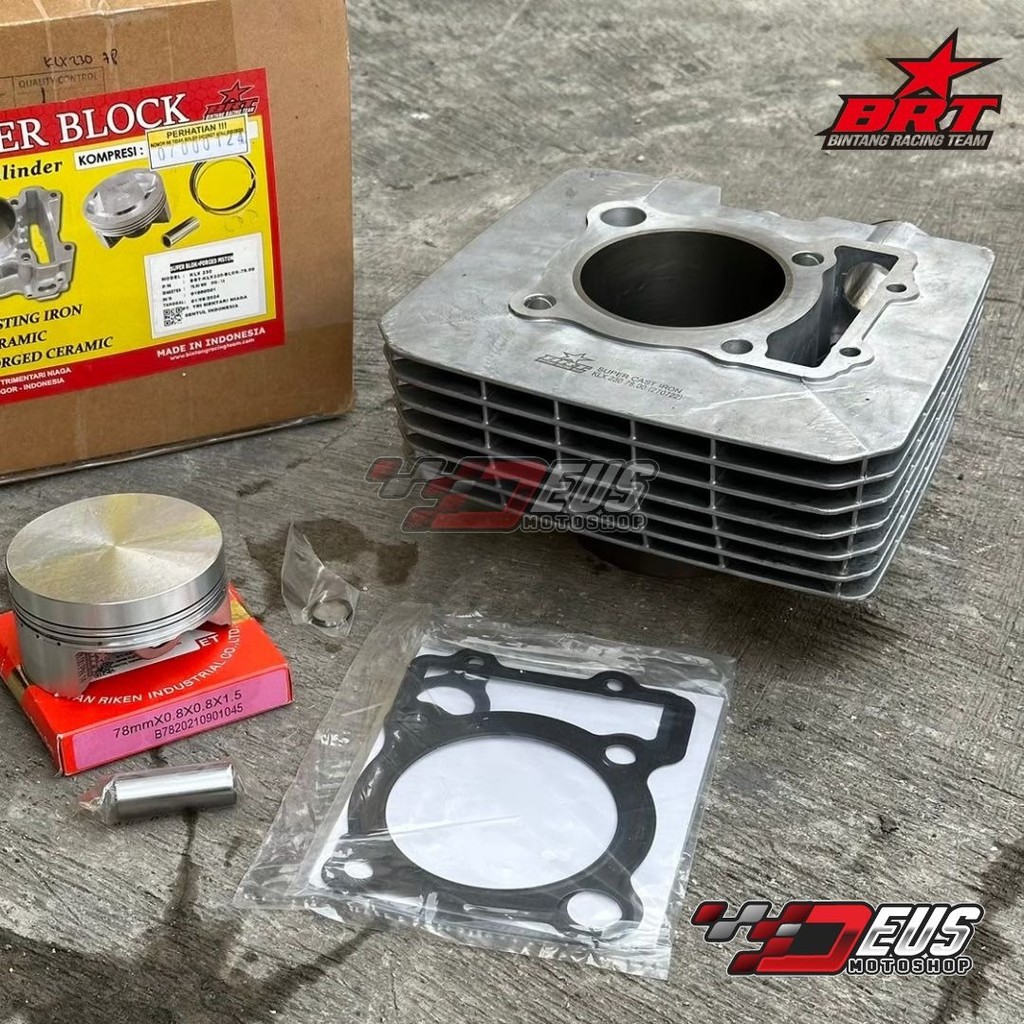 Paket Blok Bore up BRT Klx 230 78mm Casting Forged