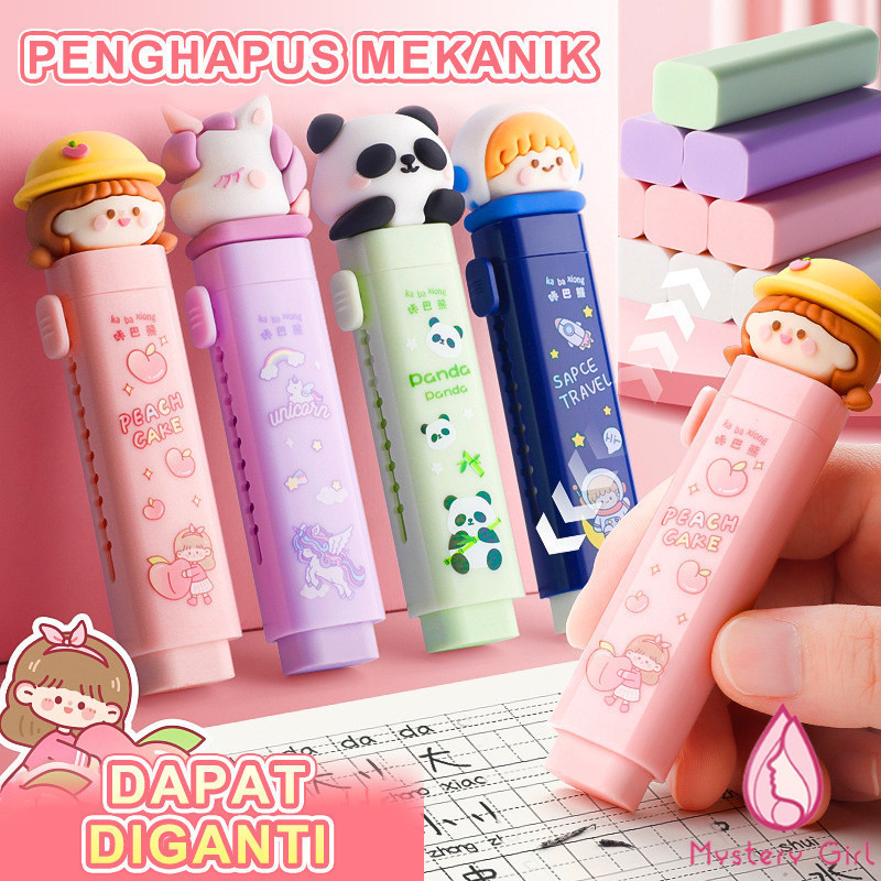 

Penghapus Pensil Mekanik Set Isi 2 Refill / Mechanic Eraser Model Karakter Kartun Lucu / Erasher Pen Model Terbaru / Alat Tulis Sekolah Anak