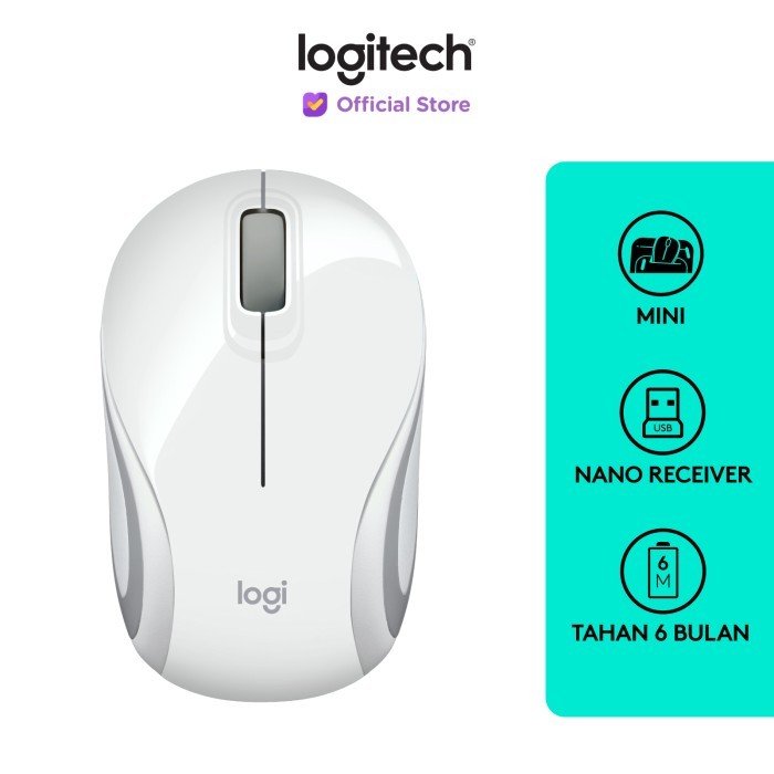 Mouse Wireless M187 Logitech M187 Mouse Wireless   - White