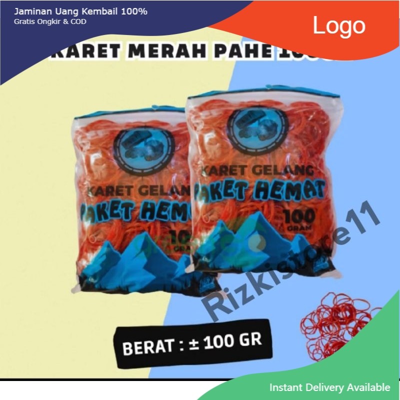 

KARET GELANG MERAH KARET MERAH NASI PAHE 100 GRAM