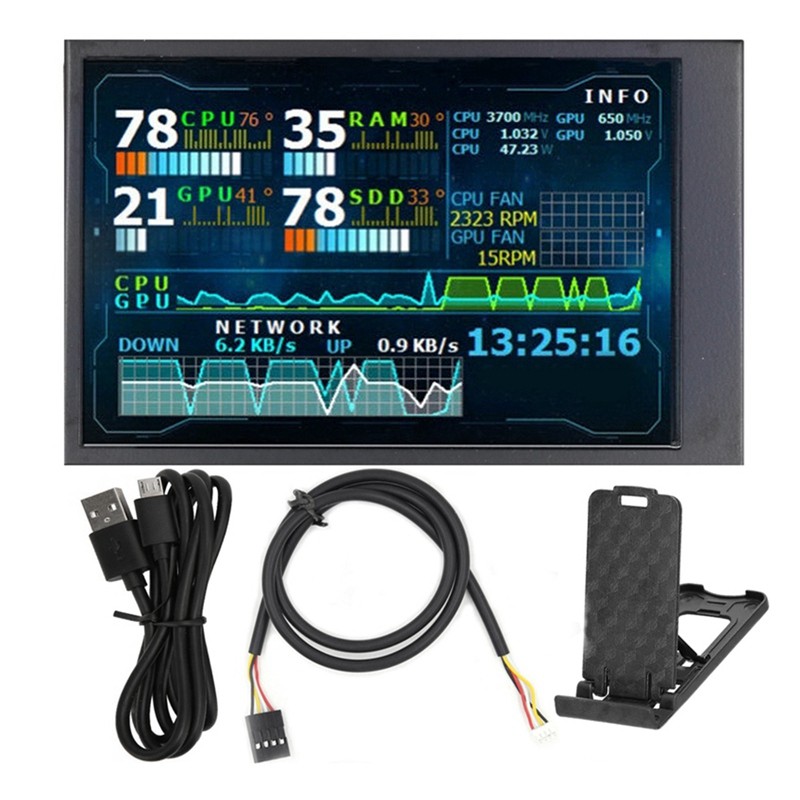 3.5 Inch IPS LCD Monitor Display Mini Capacitive Screen For AIDA64 USB Computer Monitor USB LCD Disp