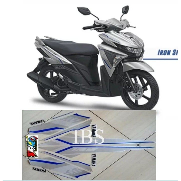 STRIPING MIO SOUL GT 2017 2018 SILVER STIKER ORI YAMAHA POLET