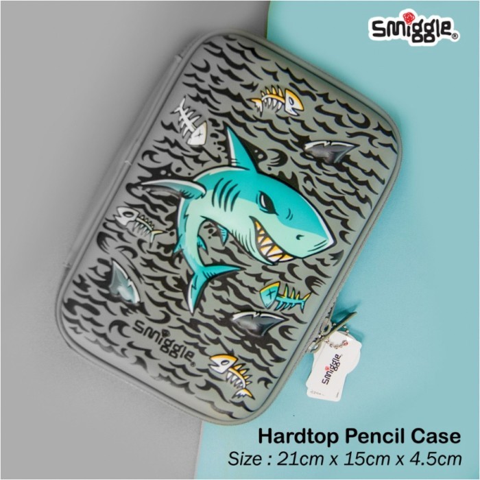 

MURAH MERIAH Smiggle Hard Pencil Case - Kotak Pensil Smiggle - WILD SHARK