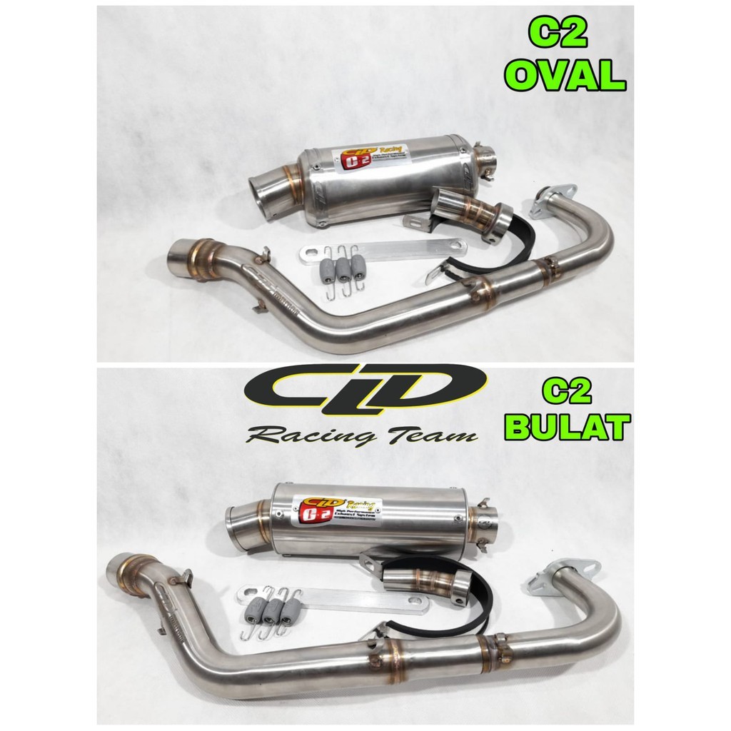 Knalpot Original CLD Type C2 Bulat C2 Oval Vario 125 Vario 150
