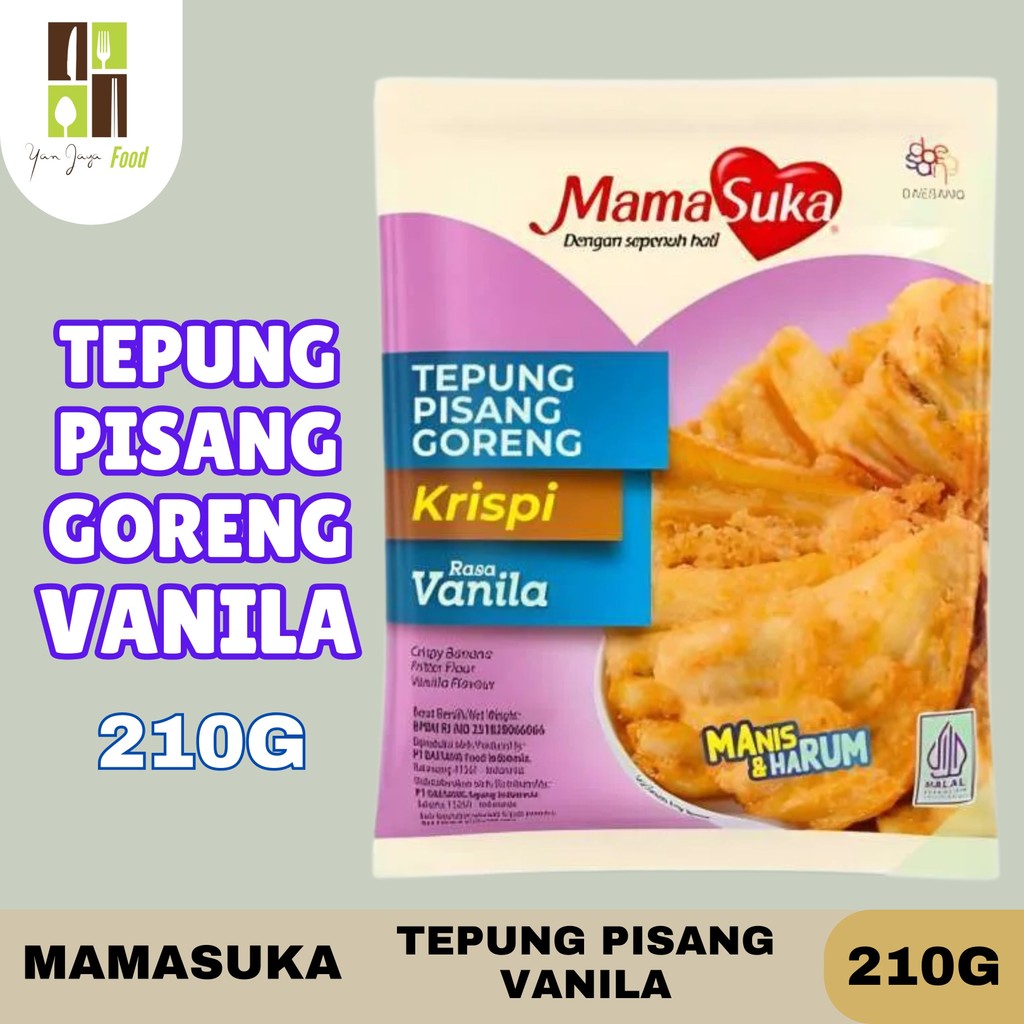 

Mamasuka Tepung Pisang Goreng Vanila 210g / Tepung Pisang Goreng / Tepung Pisang Vanila 210g