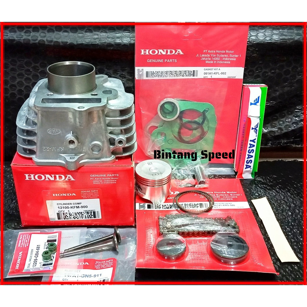 Original Honda Paket 6 Item Blok Seher Komplit Supra Fit Lama Fit New Legenda Revo Lama KFM Set Rant