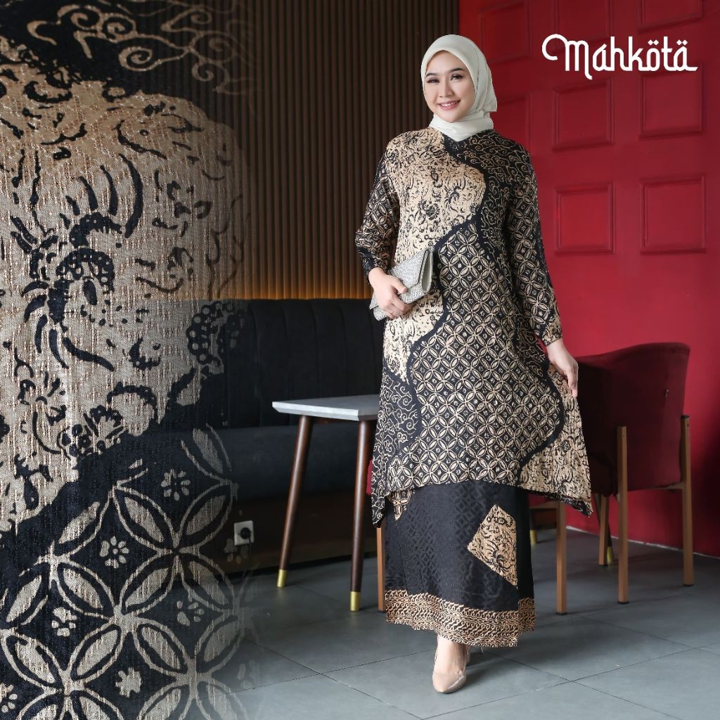 OUTFITKU - Baju kondangan wanita kekinian Gamis kondangan simple elegan Baju kondangan Tunik wanita 