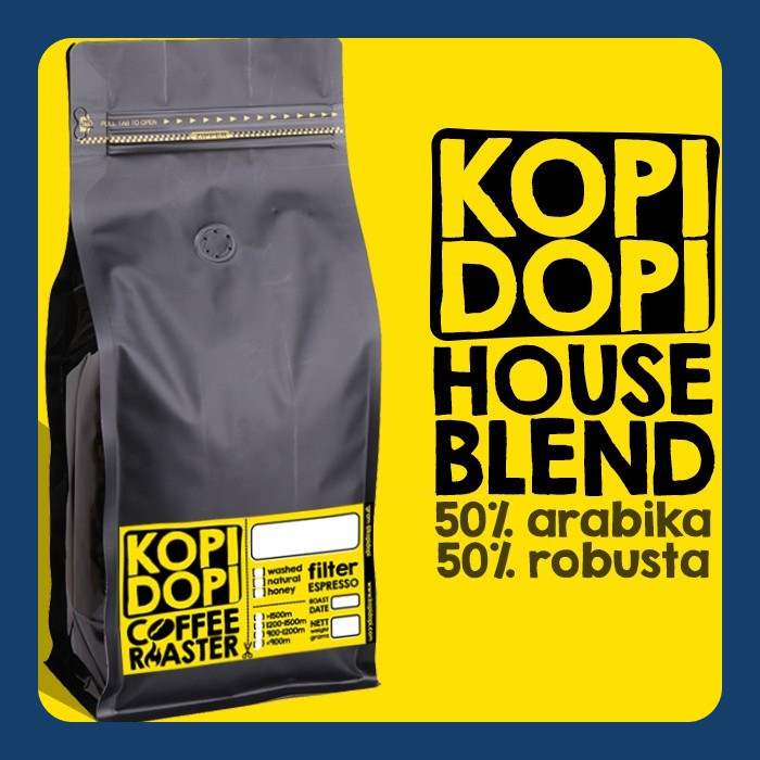 

HOUSE BLEND Espresso Es Kopi Susu 50 50 Arabika Robusta Lampung 1kg