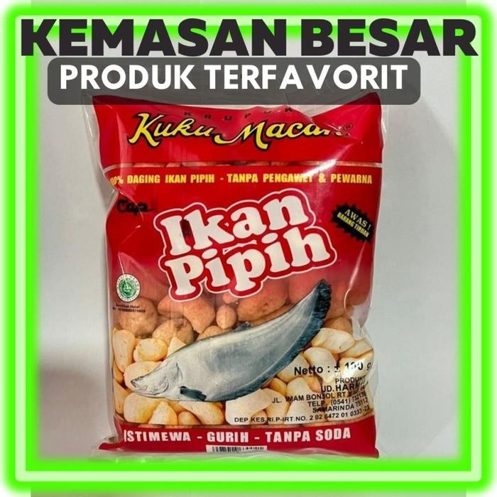 

Amplang Kuku Macan Cap Ikan Pipih khas Samarinda UD Harmas - Besar