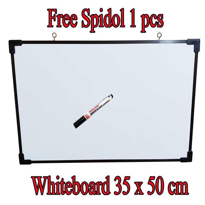 

Papan tulis whiteboard 35x50cm Gratis spidol 1 pcs - Magnet