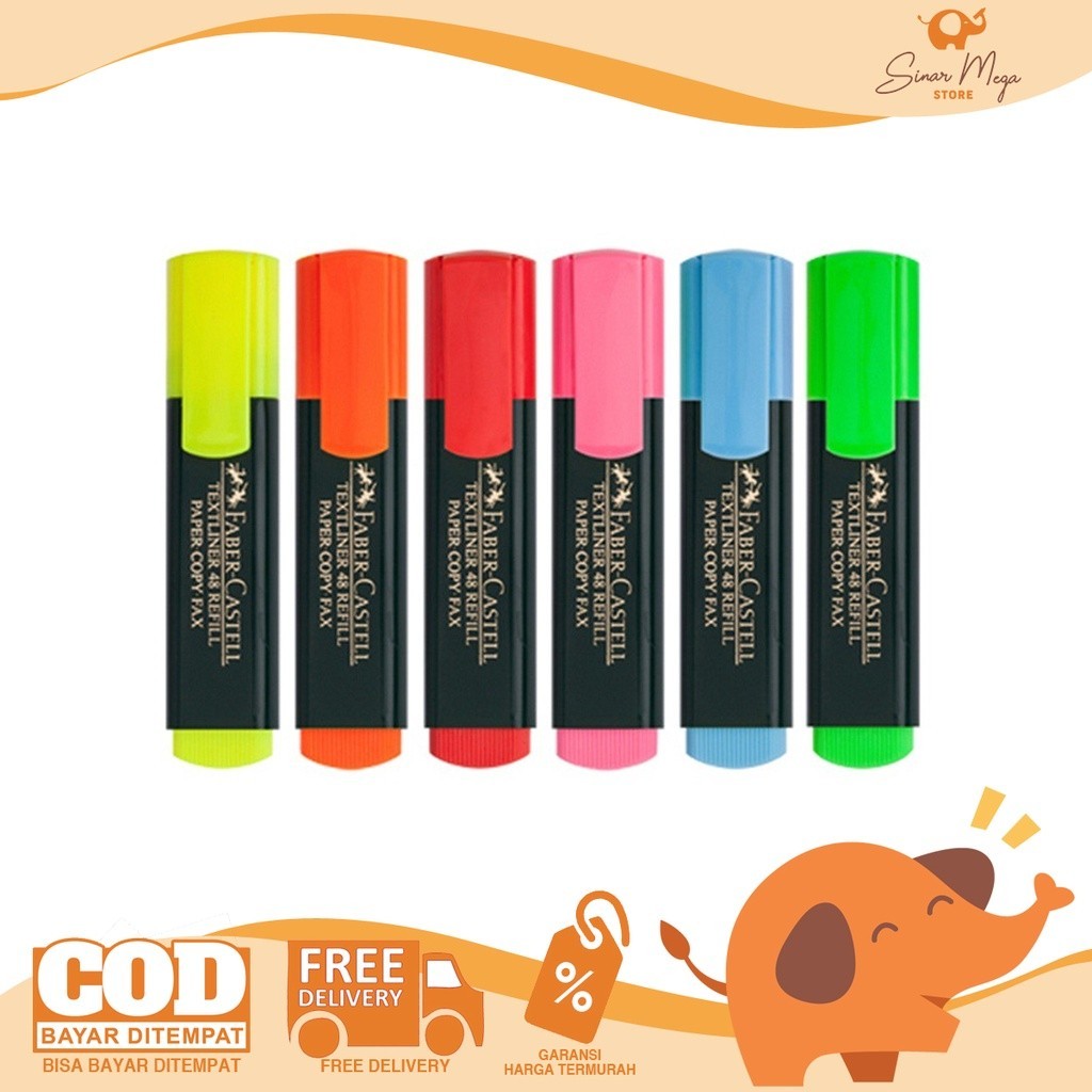 

Faber Castell Highlighter Textliner / Penanda Warna Warni Berkualitas
