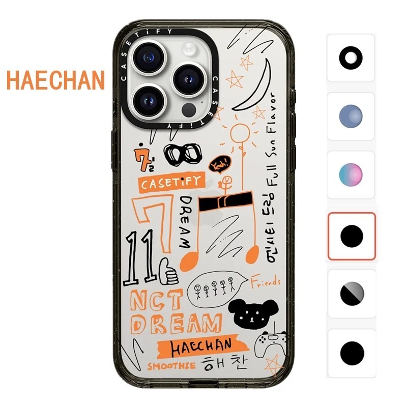 CASETIY NCT DREAM Playground HAECHAN Doodle Phone Case Untuk iPhone 11 12 13 14 15 Plus Pro Max Penu