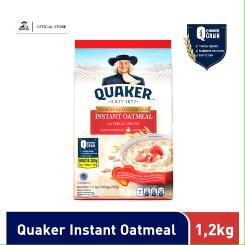 

NEW Quaker Instan Oatmeal 1200 gram PREMIUM