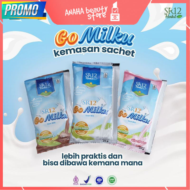 

❤️ANAHA❤️ SR12 GOMILKU 1 RENCENG ISI 10 SACHET SUSU KAMBING ETAWA
