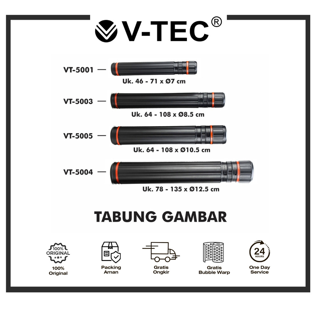 

V-TEC TABUNG GAMBAR HITAM UKURAN 46-71X76 CM TIPE VT-5001