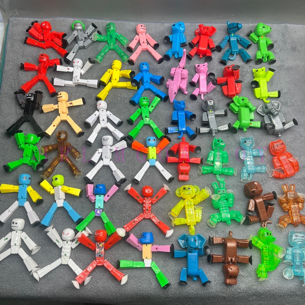 Can Choose 8cm Stikbot Sticky Robot Action Toy Figures with Sucker Deformable Plastic Animals Figure