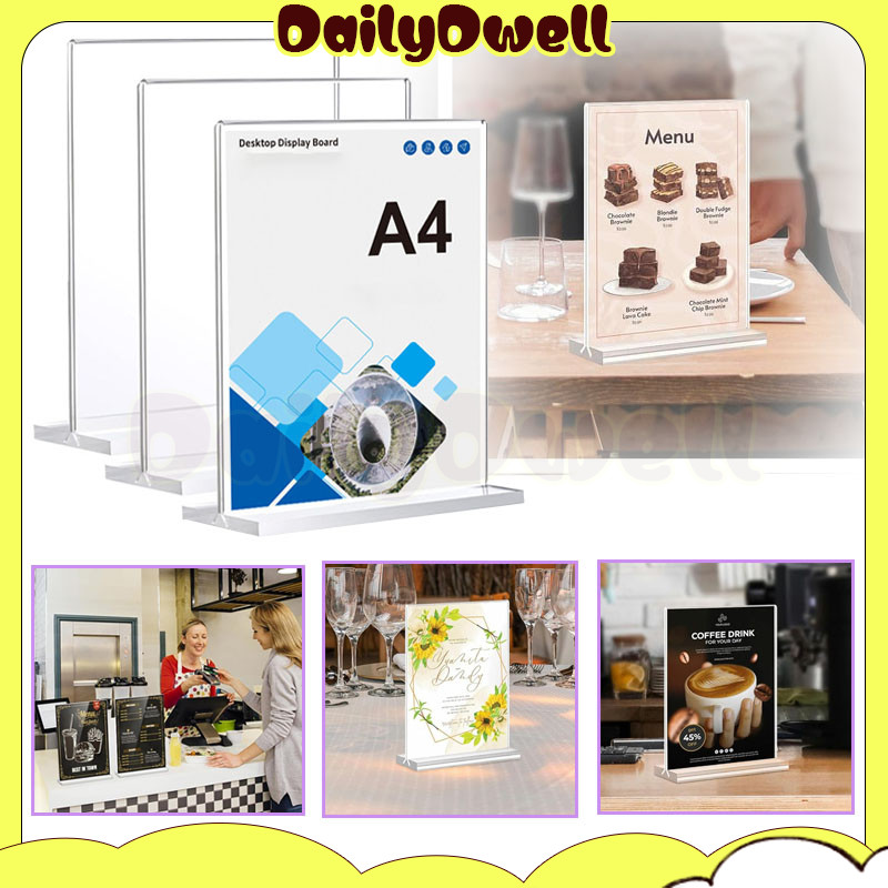 

tempat brosur akrilik a4-a5-a6/ tent card akrilik /nomor menu meja kaki