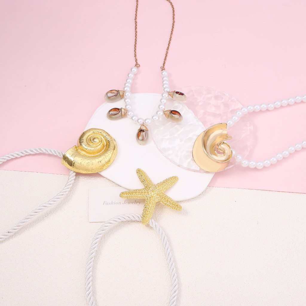 Kalung kasual fashion bintang laut kerang kerang kehidupan laut gelang bermain liburan, kepribadian 