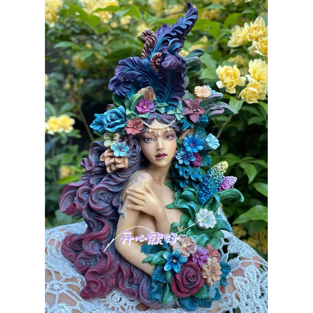 

New product! Silicone mold finely carved flower god DIY resin candle production mold home decoration tools