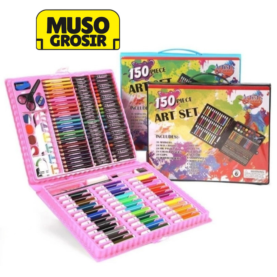 

MUSO | ART SET CRAYON SET 68 / 86 / 150 - PENSIL WARNA LUKIS KRAYON MENGGAMBAR MEWARNAI PASTEL ANAK FULL SET | ALAT MAINAN EDUKASI BELAJAR ANAK