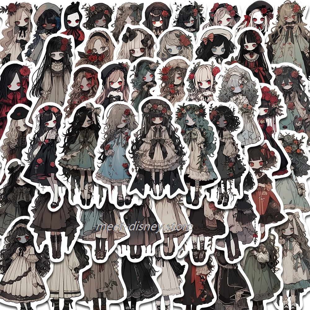 

50pcs Vampire Girl Stickers Skateboard Laptop Hand Decoration Waterproof DIY Scrapbook Notebook Graffiti Skateboard For Decals