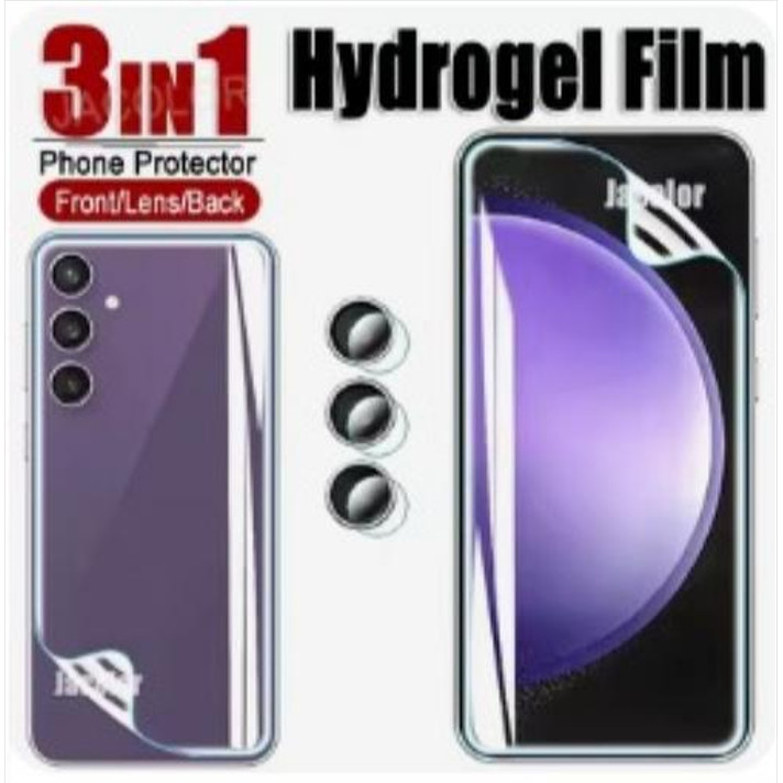 3In1 Hydrogel Samsung S24 Fe 5G Hydrogel Depan & Belakang+Camera 3In1