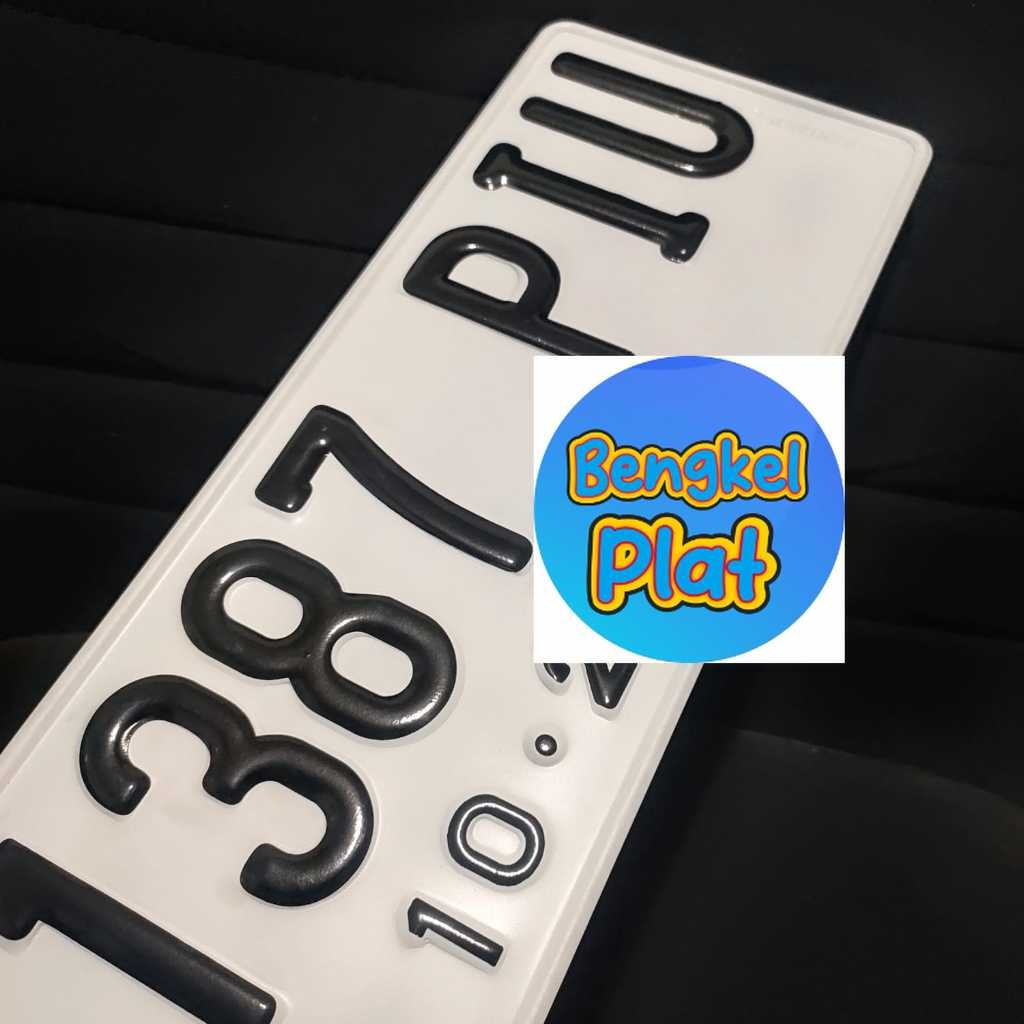 Plat putih mobil ukuran standar/plat mobil murah