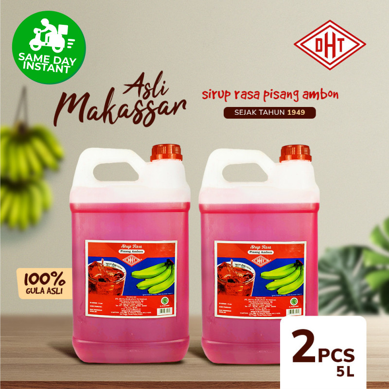 

[KHUSUS INSTANT SAMEDAY] DHT Special Bundle - Sirup DHT Rasa Pisang Ambon 5Liter (2Pcs)