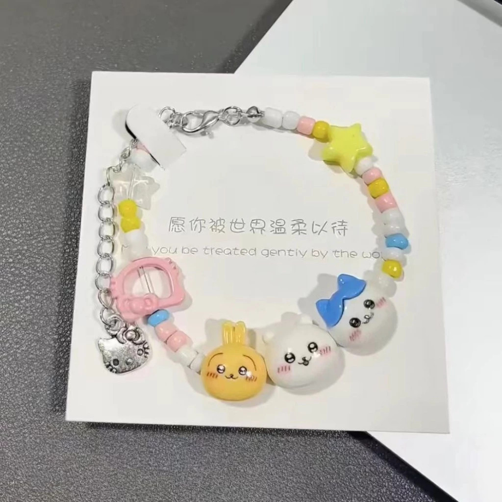 Gelang Manik-Manik Karakter Lucu Adjustable Gelang Anak Manik Manik Kartun Lucu