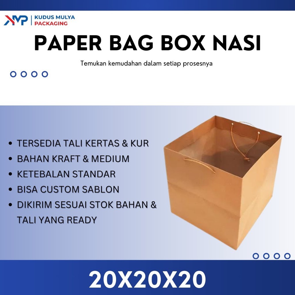 PAPER BAG BOX NASI / PAPERBAG BOX NASI / BOX POLOS