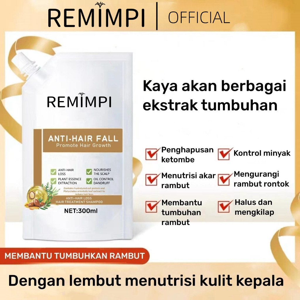 Pelurus Rambut REMIMPI Shampo Anti Hair Fall Penumbuh Rambut Official Store Original