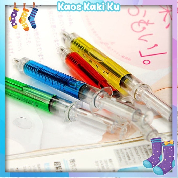 

Pulpen Jarum Suntik Lucu Korean Syringe Ballpoint Pen Souvenir