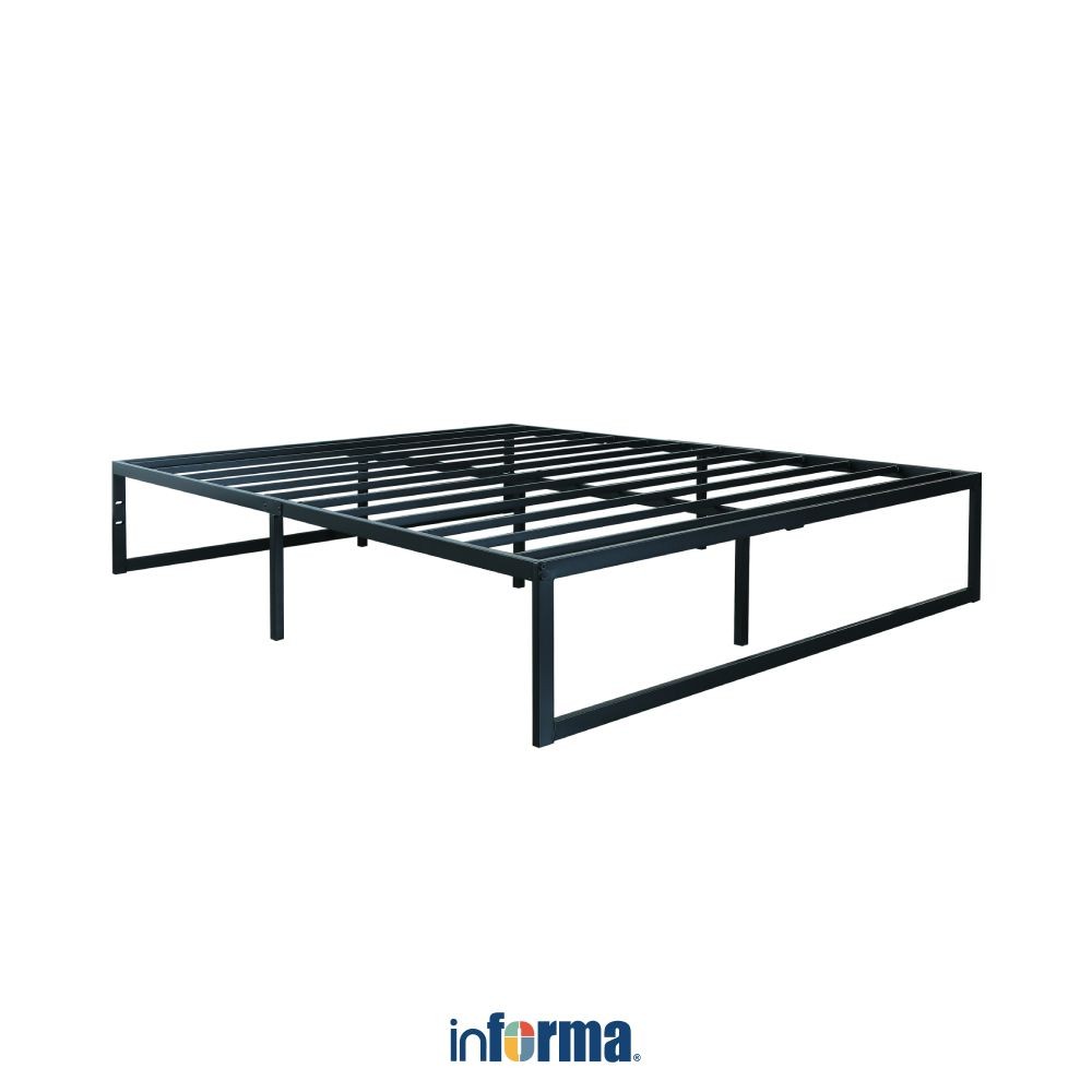 Informa Nolan Dipan Tempat Tidur Metal - Hitam Ranjang Kasur Divan Tempat Tidur Furniture Kamar Temp